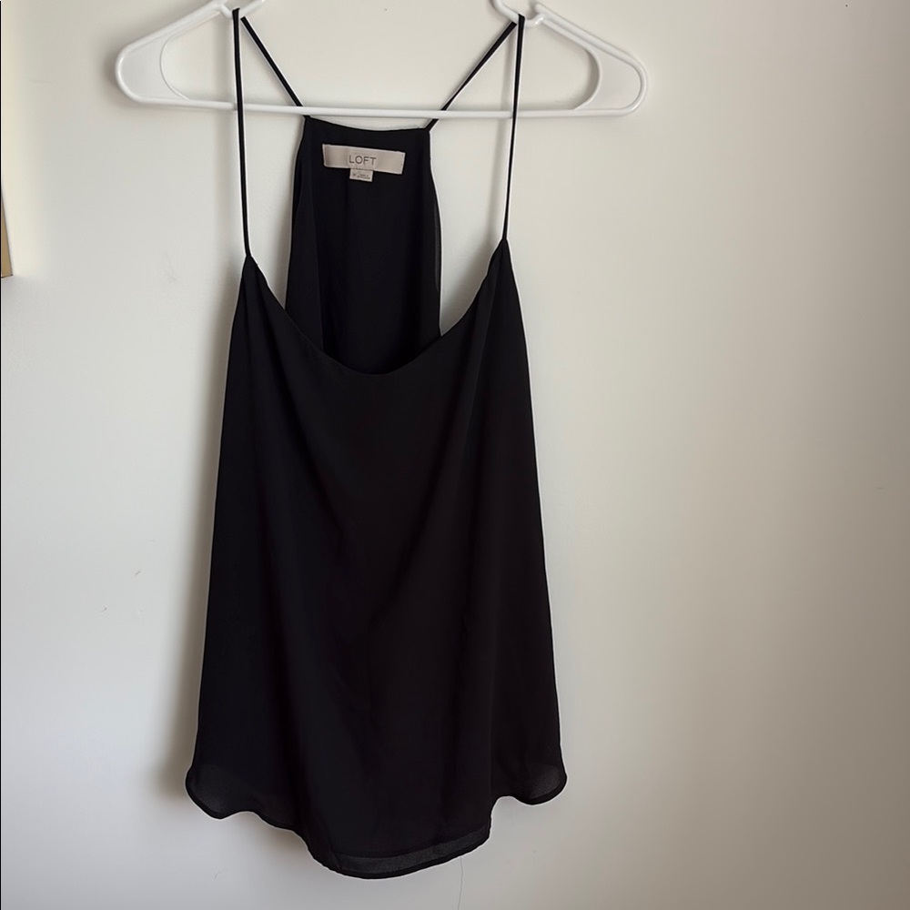 LOFT Black Backless Sleeveless Camisole